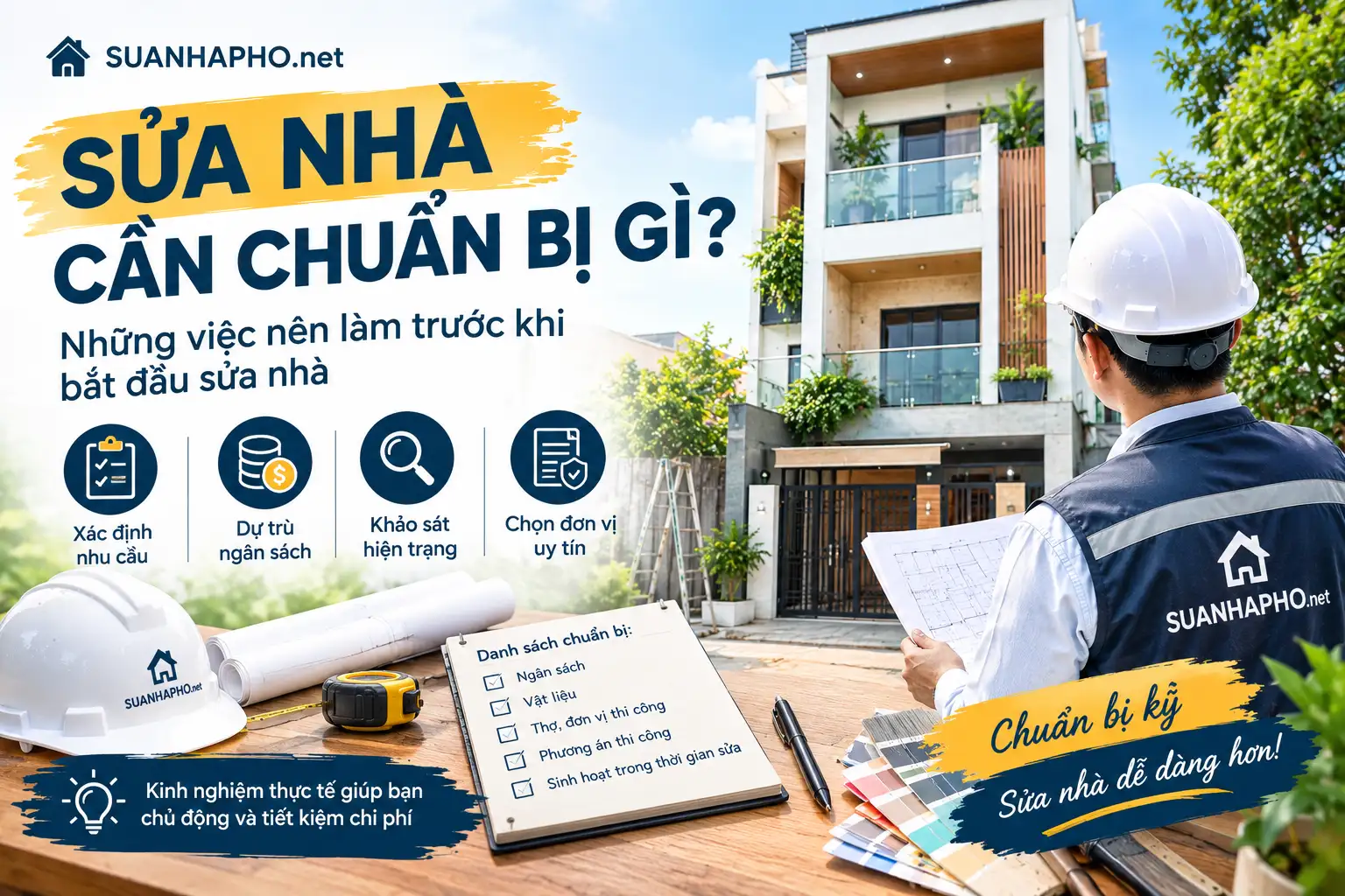 Sửa nhà cần chuẩn bị gì?