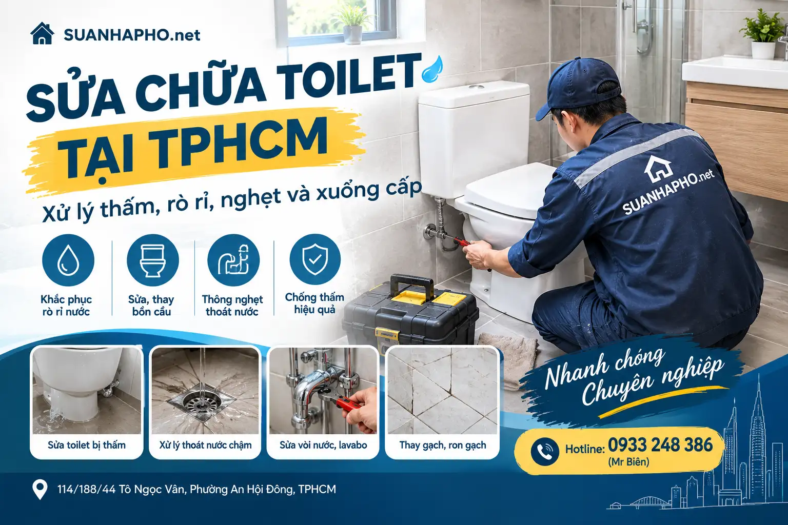 Sửa chữa toilet tại TPHCM