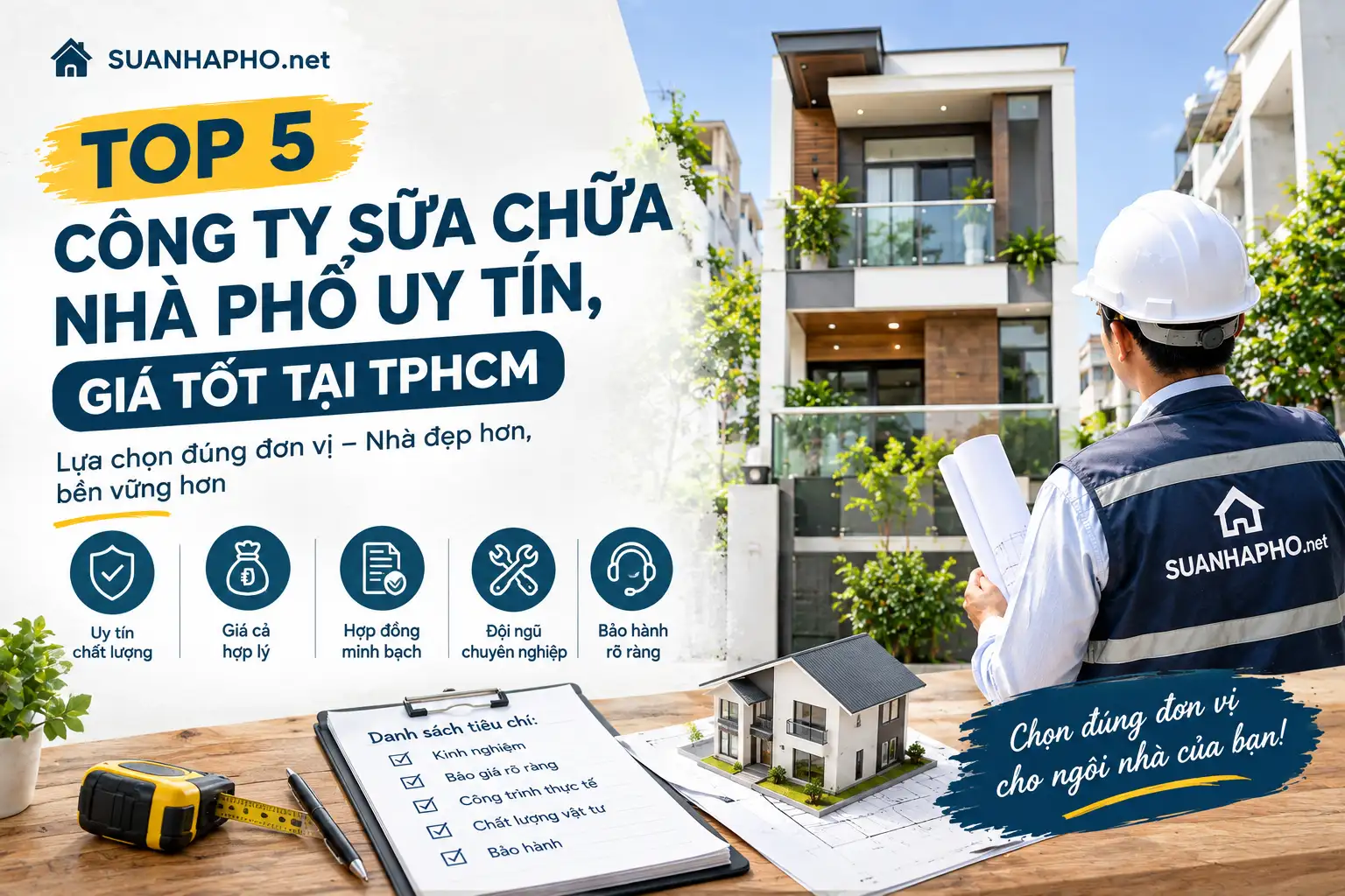 Top 5 công ty sửa chữa nhà phố uy tín, giá tốt tại TPHCM