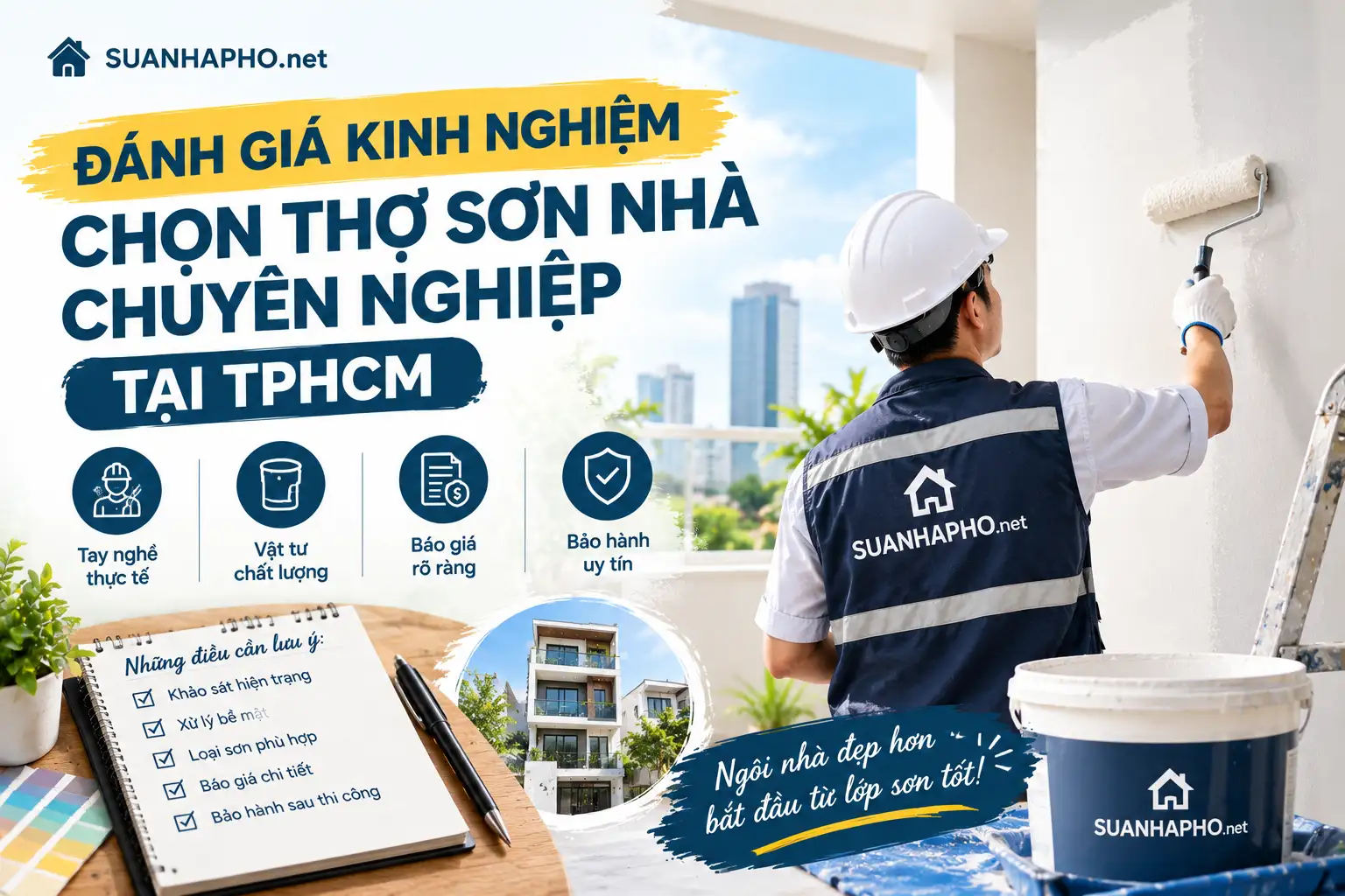 Đánh giá kinh nghiệm chọn thợ sơn nhà chuyên nghiệp tại TPHCM