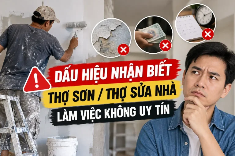 Dấu hiệu nhận biết thợ sơn, thợ sửa nhà làm việc không uy tín